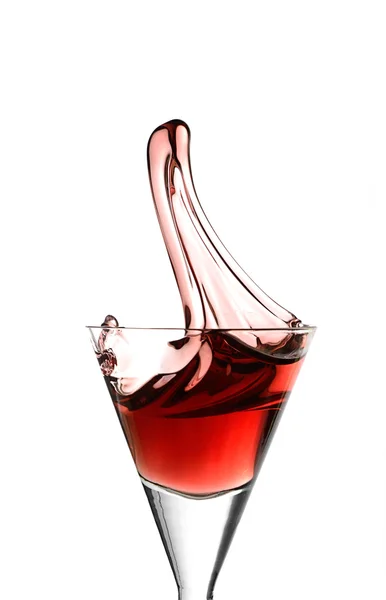 Splashing red wine — Stock Photo, Image