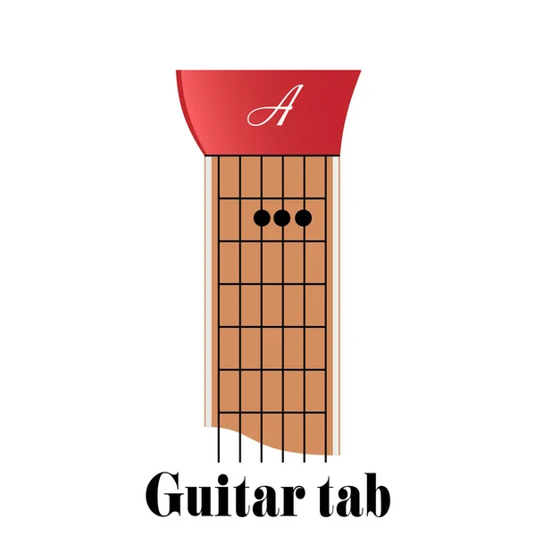 Tabulador Guitarra Com Acorde Ilustração Vetorial — Vetor de Stock