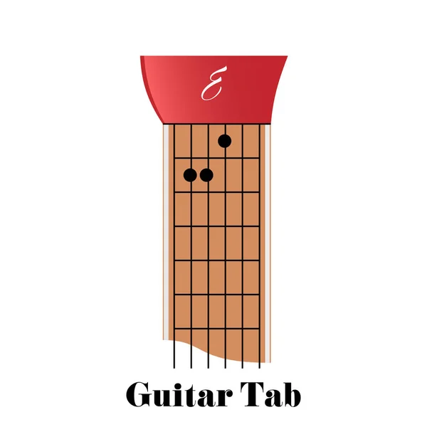 Tabulador Guitarra Con Acorde Mayor — Archivo Imágenes Vectoriales