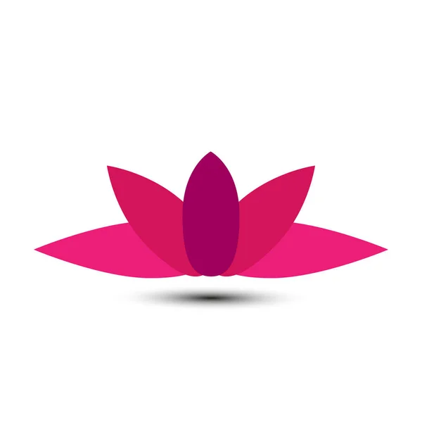 Abstract Lotus Bloem Logo Ontwerp Een Witte Achtergrond Vector Illustratie — Stockvector