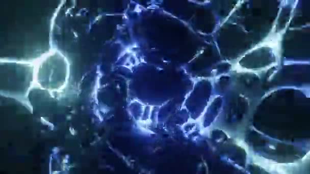 광선을 사용하여 애니메이션 거미집없는 고리로 추상적 — 비디오
