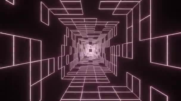 Αφηρημένο Μοτίβο Πλέγματος Χρησιμοποιώντας Υπόβαθρο Επιστημονικής Φαντασίας Animation — Αρχείο Βίντεο