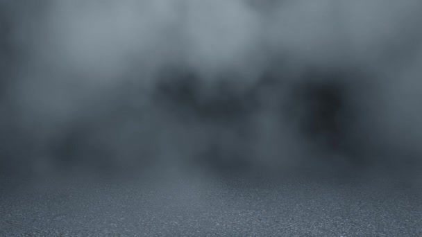 Fog Smoke Black Concrete Aspahlt Background Animation — Stockvideo