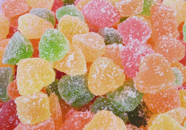 Kolorowe galaretki i cukru — Zdjęcie stockowe