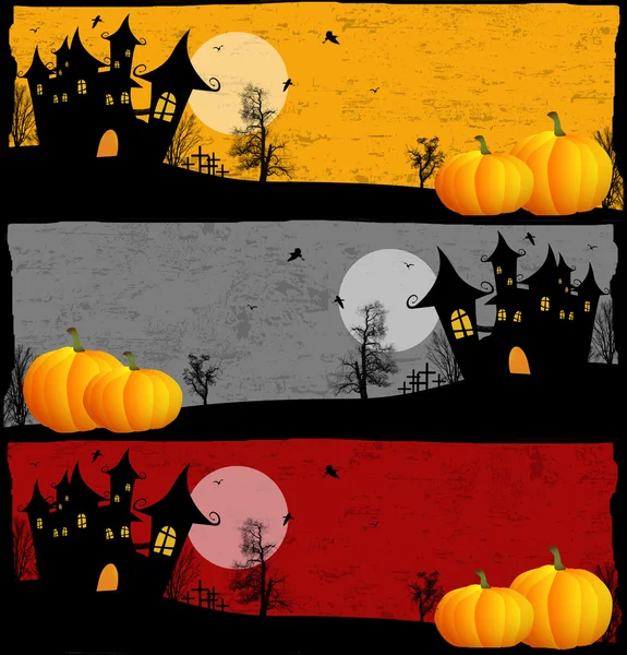 Halloween grunge bannery — Stockový vektor