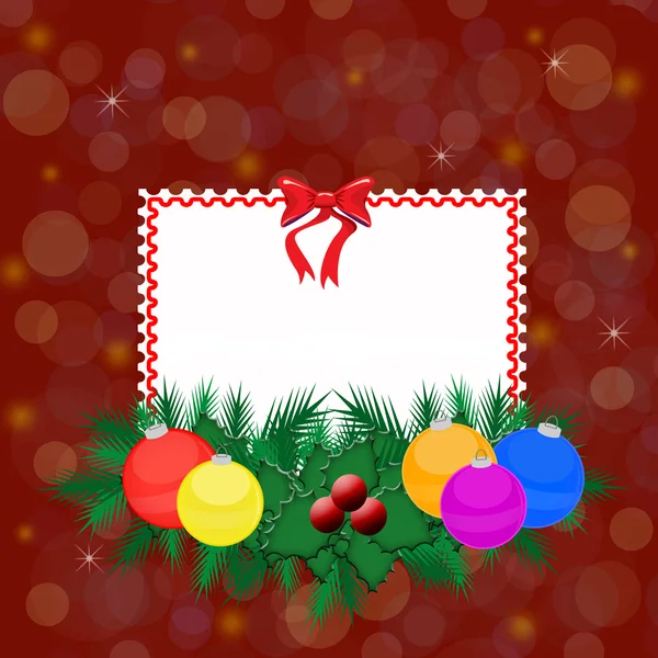 Carte élégante de Noël — Image vectorielle