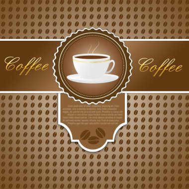 bir fincan kahve ile menü