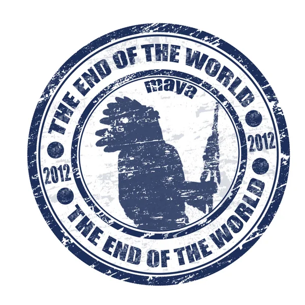 The End of the World stamp — Stock Vector