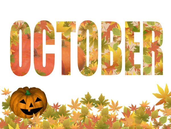 Título de octubre — Vector de stock