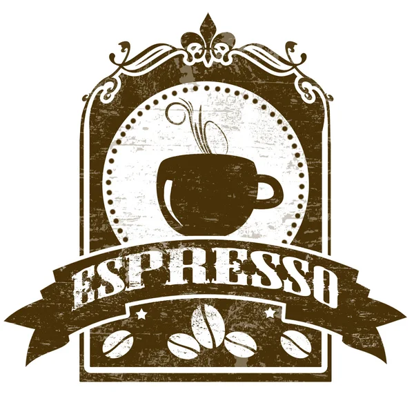 Гранж-марка Эспрессо — стоковый вектор