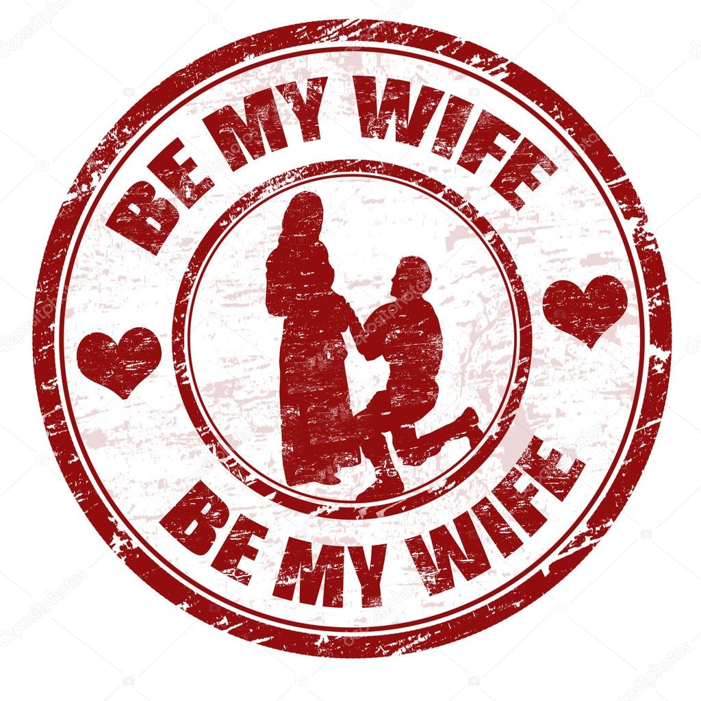 Be my wife stamp