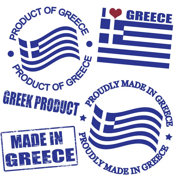 Продукт Греції поштових марок — стоковий вектор