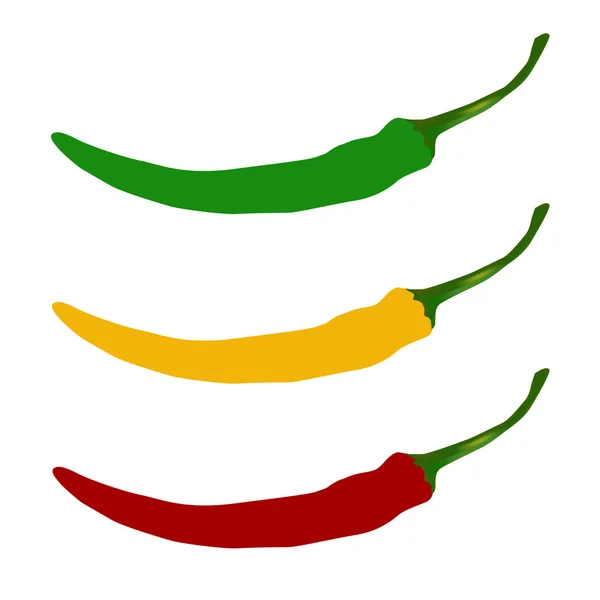 Conjunto de vetor pimenta pimenta quente —  Vetores de Stock