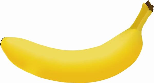 Banana sobre fundo branco — Vetor de Stock