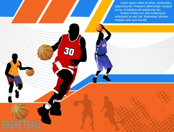 Cartel publicitario de baloncesto — Archivo Imágenes Vectoriales