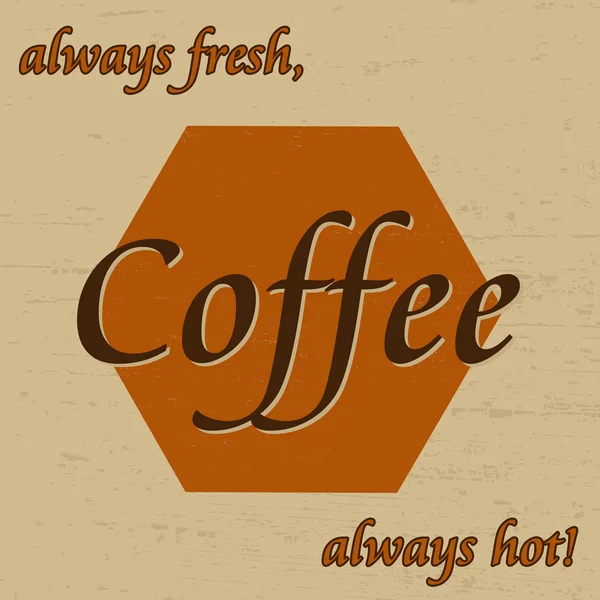 Koffie vintage poster — Stockvector