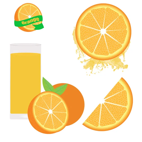 Conjunto naranja — Vector de stock