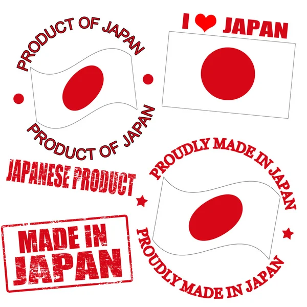 Product of Japan stamps — Stock Vector