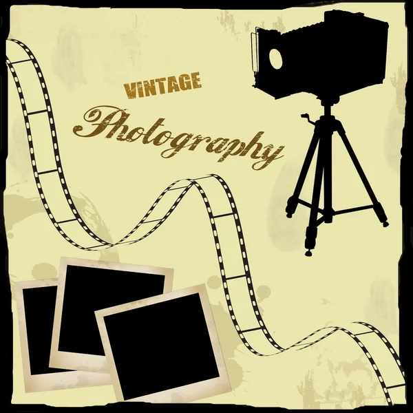 Cartaz de fotografia vintage — Vetor de Stock