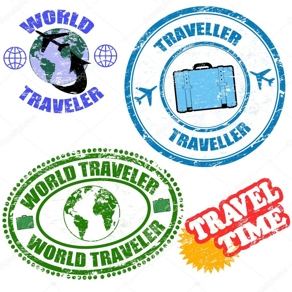 World traveler stamps