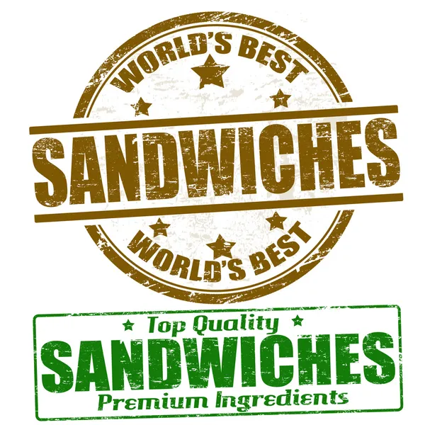 Sandwiches-Stempel — Stockvektor