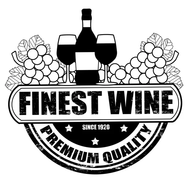 Finest wine stamp — Stock Vector