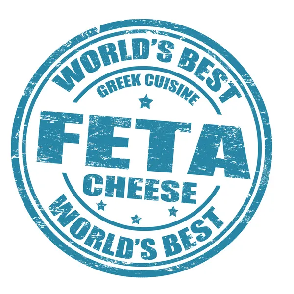 Feta cheese stamp — Stock Vector