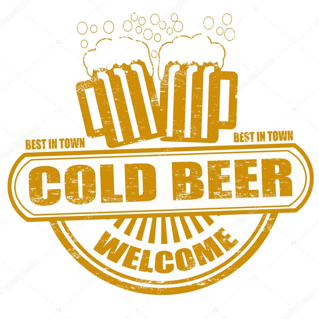 Cold beer stamp