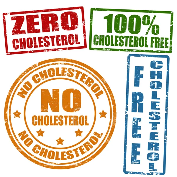 No cholesterol stamps — Stock Vector