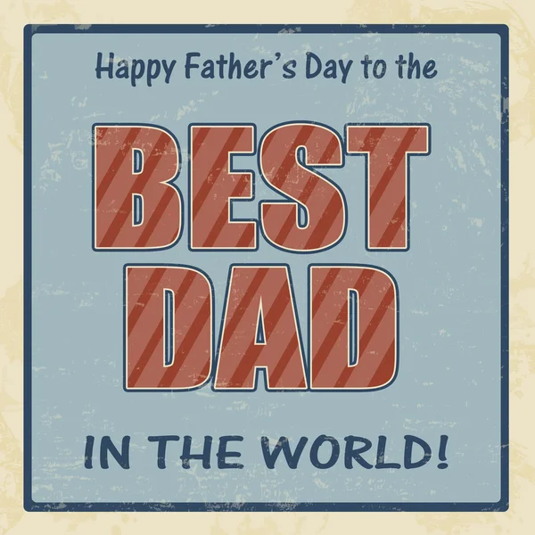 Ojcowie szczęśliwy dzień plakat retro — Wektor stockowy