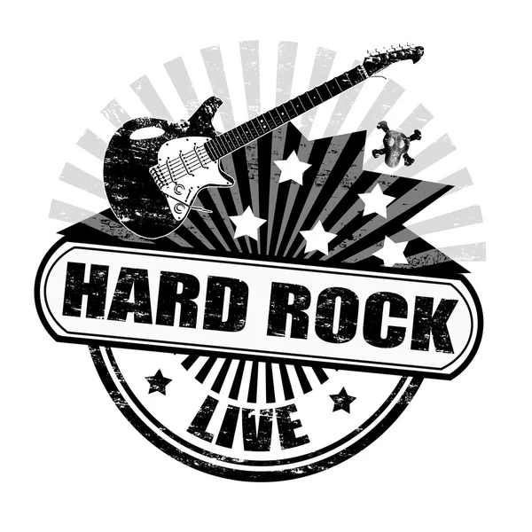 Hard rock stamp — Stock Vector