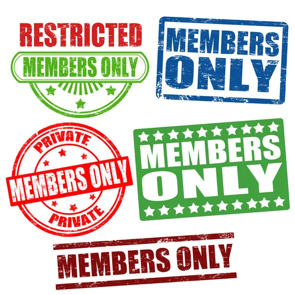 Members only stamps — Stock Vector