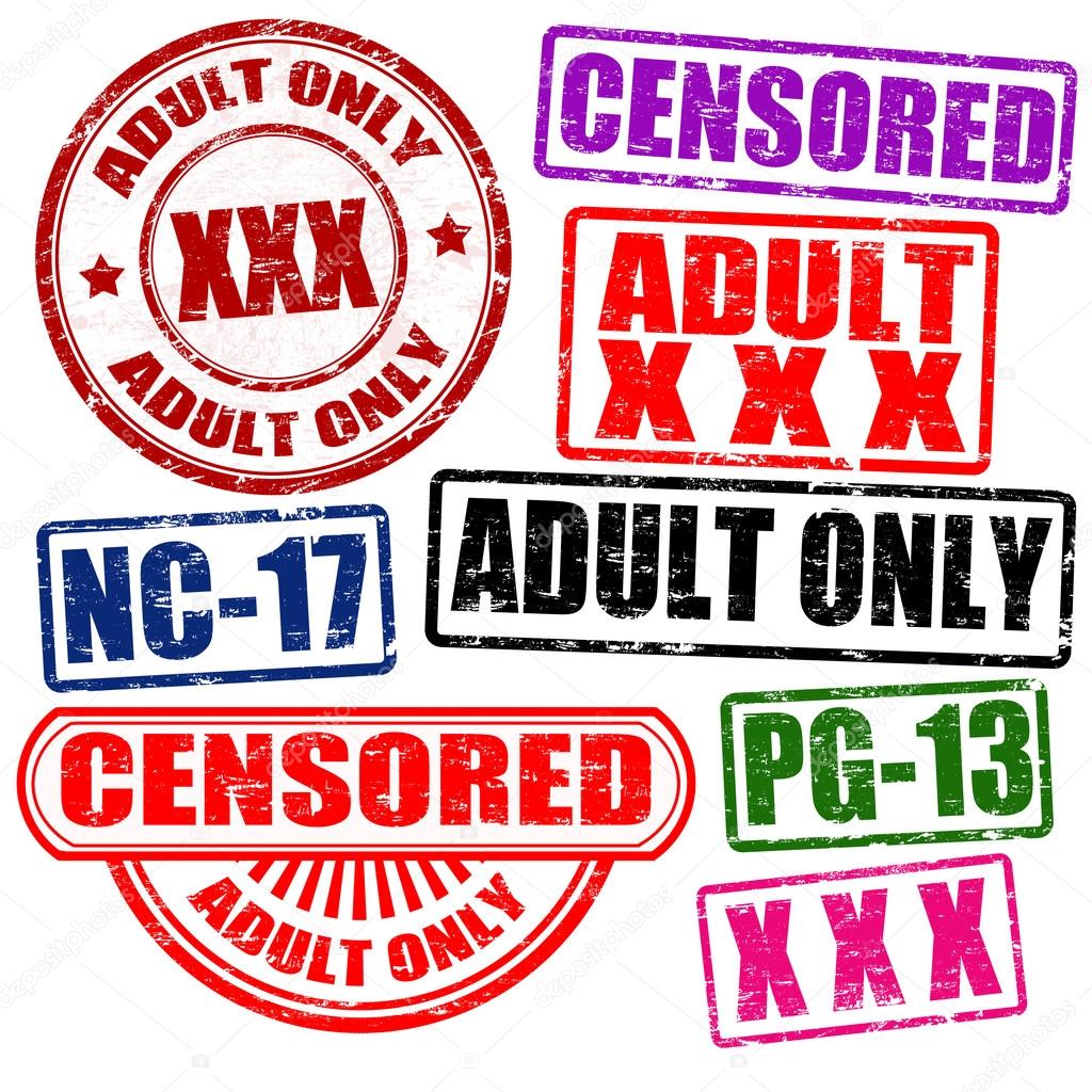 Set of adults only stamps