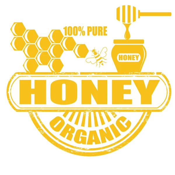 Sello de miel — Vector de stock