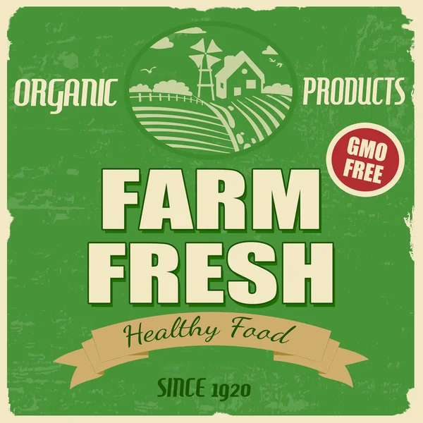 Farm fresh poster — Stock Vector