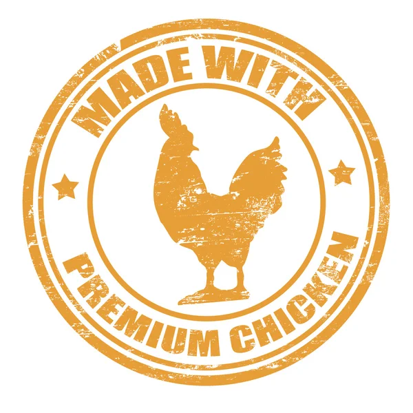 Dibuat dengan cap ayam premium Stok Vektor