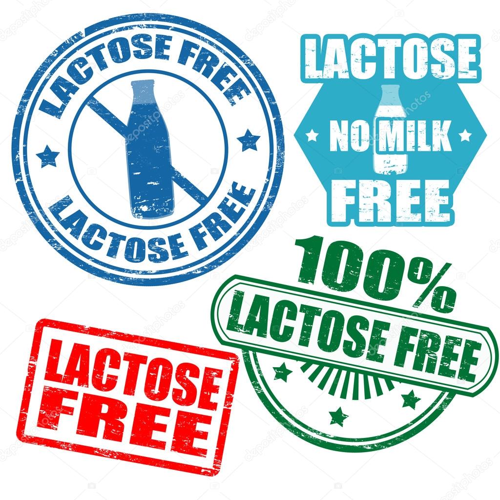 Set of lactose free stamps