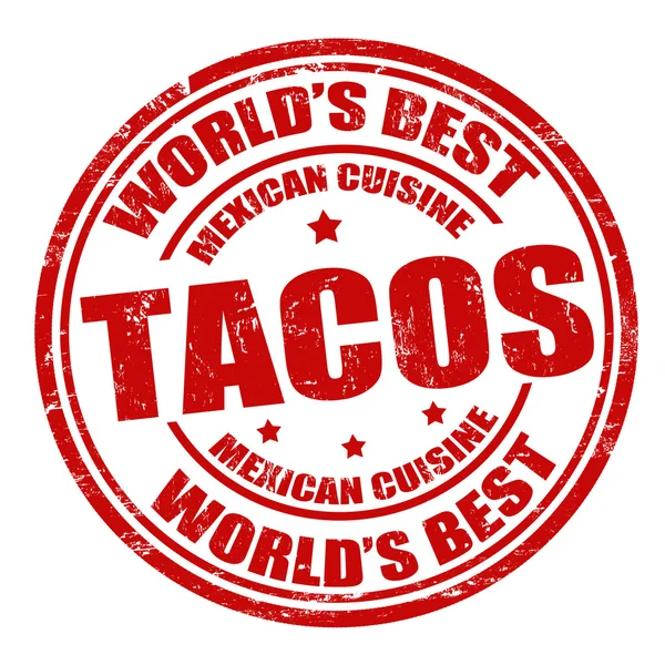 Tacos stamp — Stock Vector