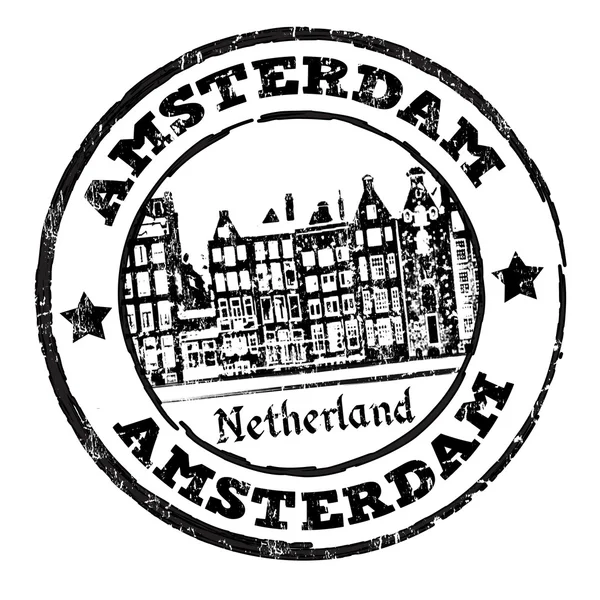 Amsterdam stamp — Stock Vector