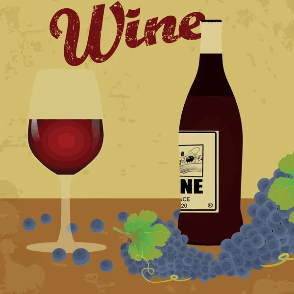 Víno plakát — Stockový vektor