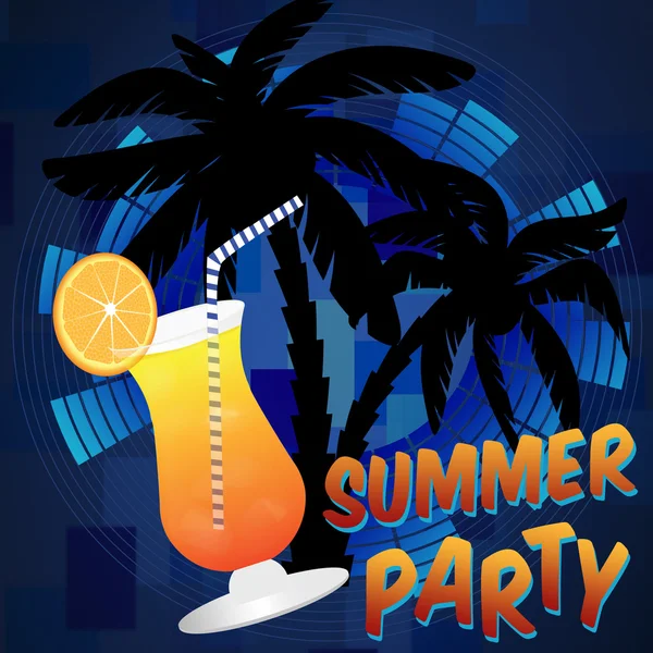 Beach summer party background — Stock Vector