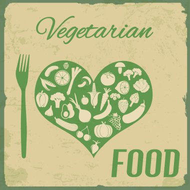 Retro Vegetarian Food poster