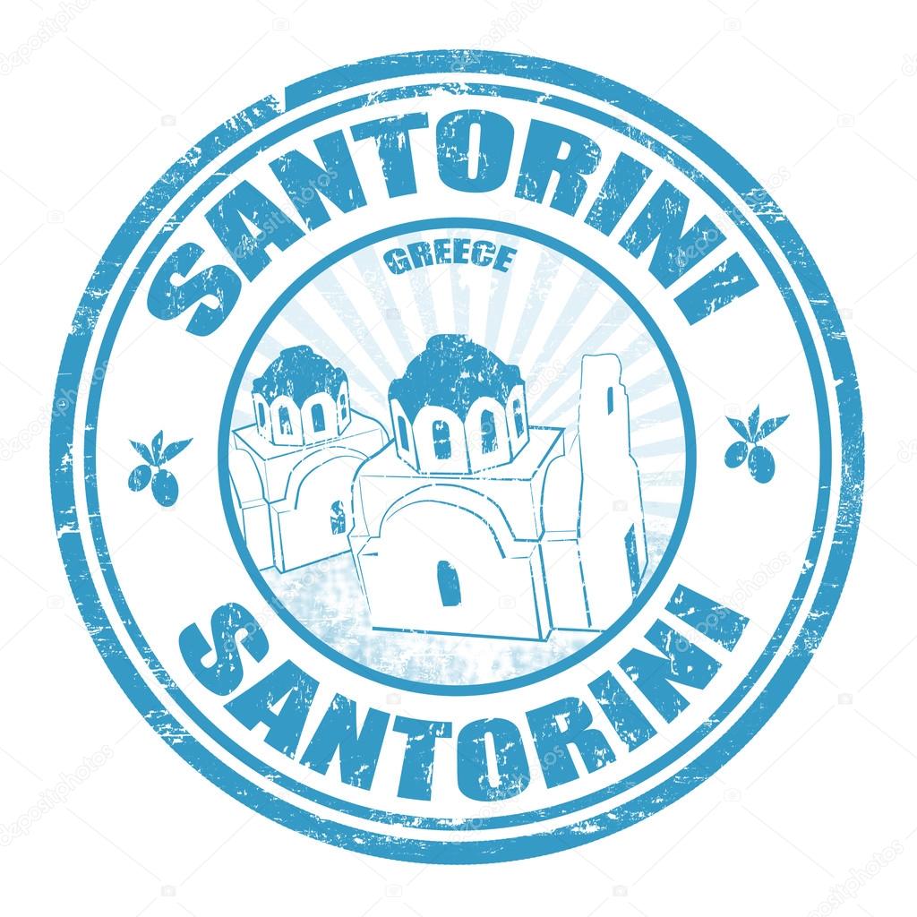 Santorini stamp Stock Vector by ©roxanabalint 27408151
