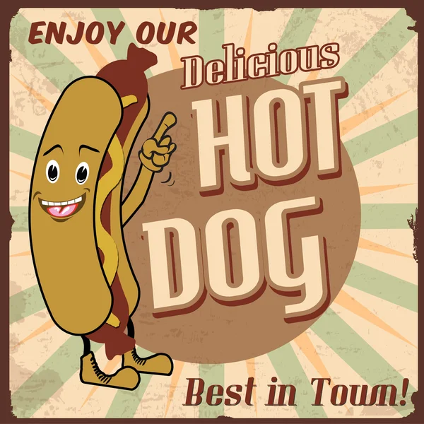 Poster di hot dog — Vettoriale Stock