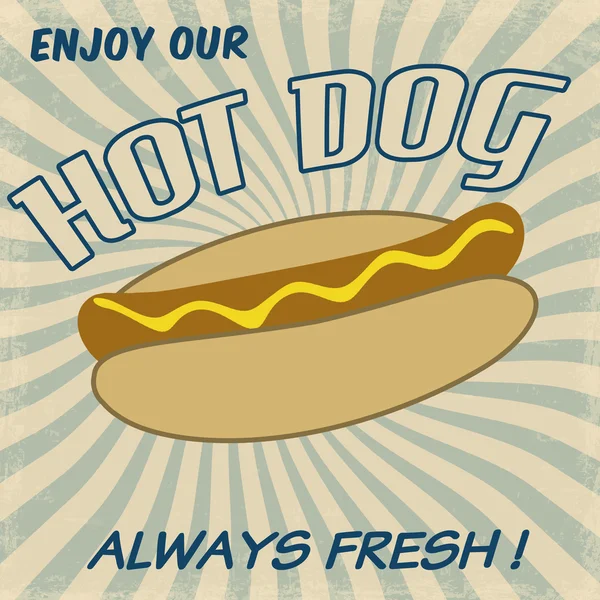 Hotdog poster — Stockvector