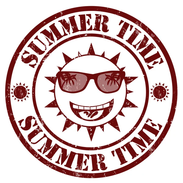 Summer time stamp — Stock Vector