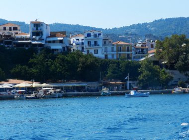 Yunanistan 'ın Skiathos adasındaki liman