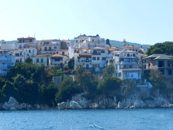 Přístav na řeckém ostrově Skiathos — Stock fotografie