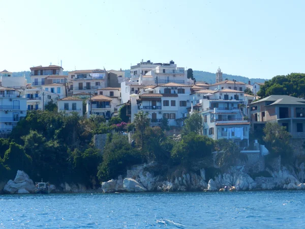 Il porto sull'isola greca di Skiathos — Foto Stock