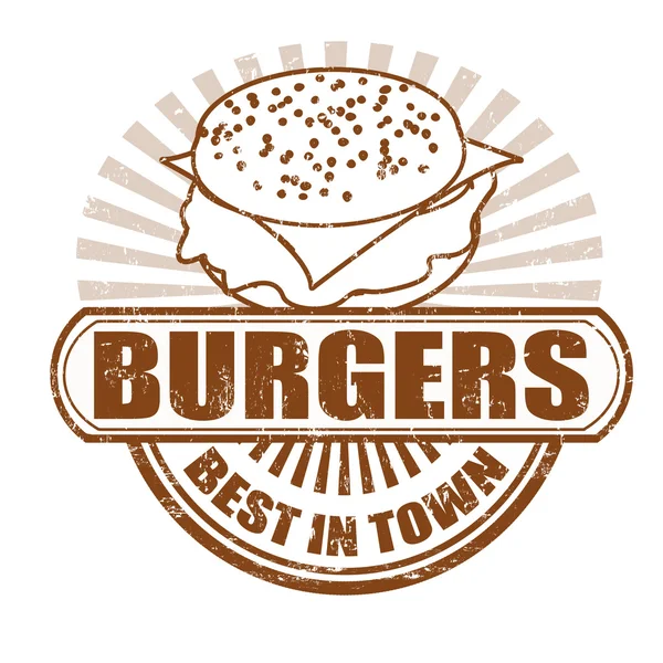 Sello de hamburguesas — Vector de stock